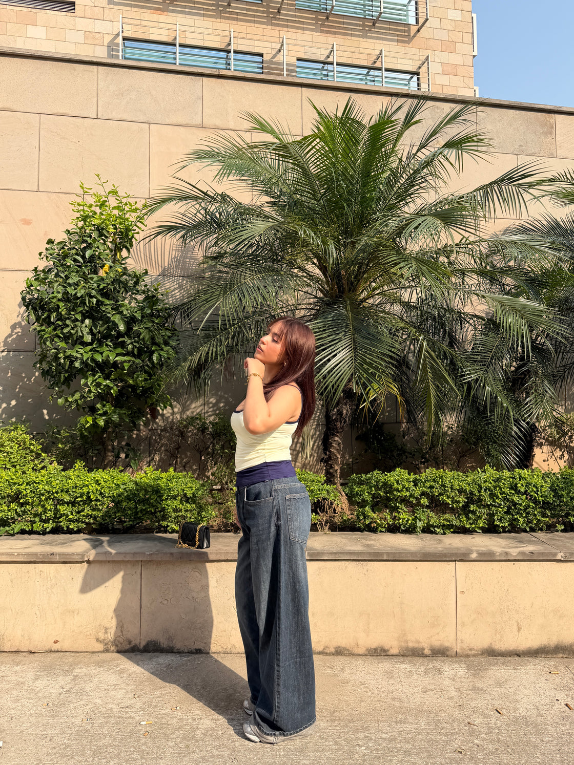 Asymmetrical Drip Denim